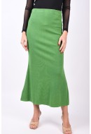 Fusta Noisy May Nmshania Hw Rib Ankle Fern Green